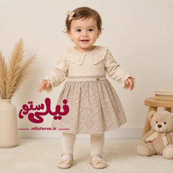 پیراهن نوزاد مجلسی دخترانه برند میومینی miomini کد 4273