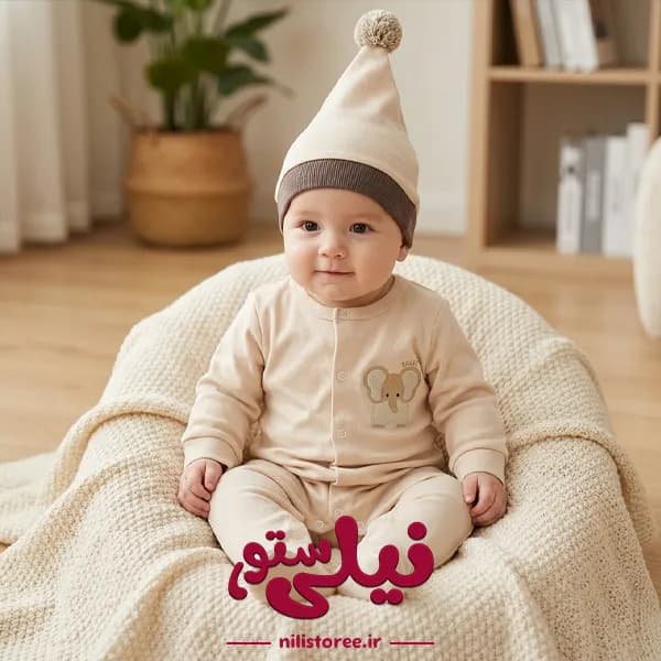 ست 7 تکه بیمارستانی برند دانالو danaloo طرح فیل باهوش کد 620