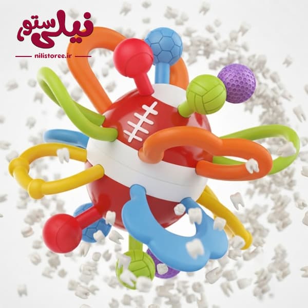 جغجغه دندانگیر دار طرح توپ برند هانگر Huanger کد 0199 — تصویر ۲