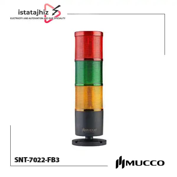 چراغ هشدار سه طبقه MUCCO مدل SNT-7022-FB3