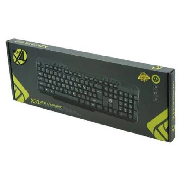 کیبورد سیم دار X4Tech مدل X33 | صفحه کلید USB استاندارد — تصویر ۲