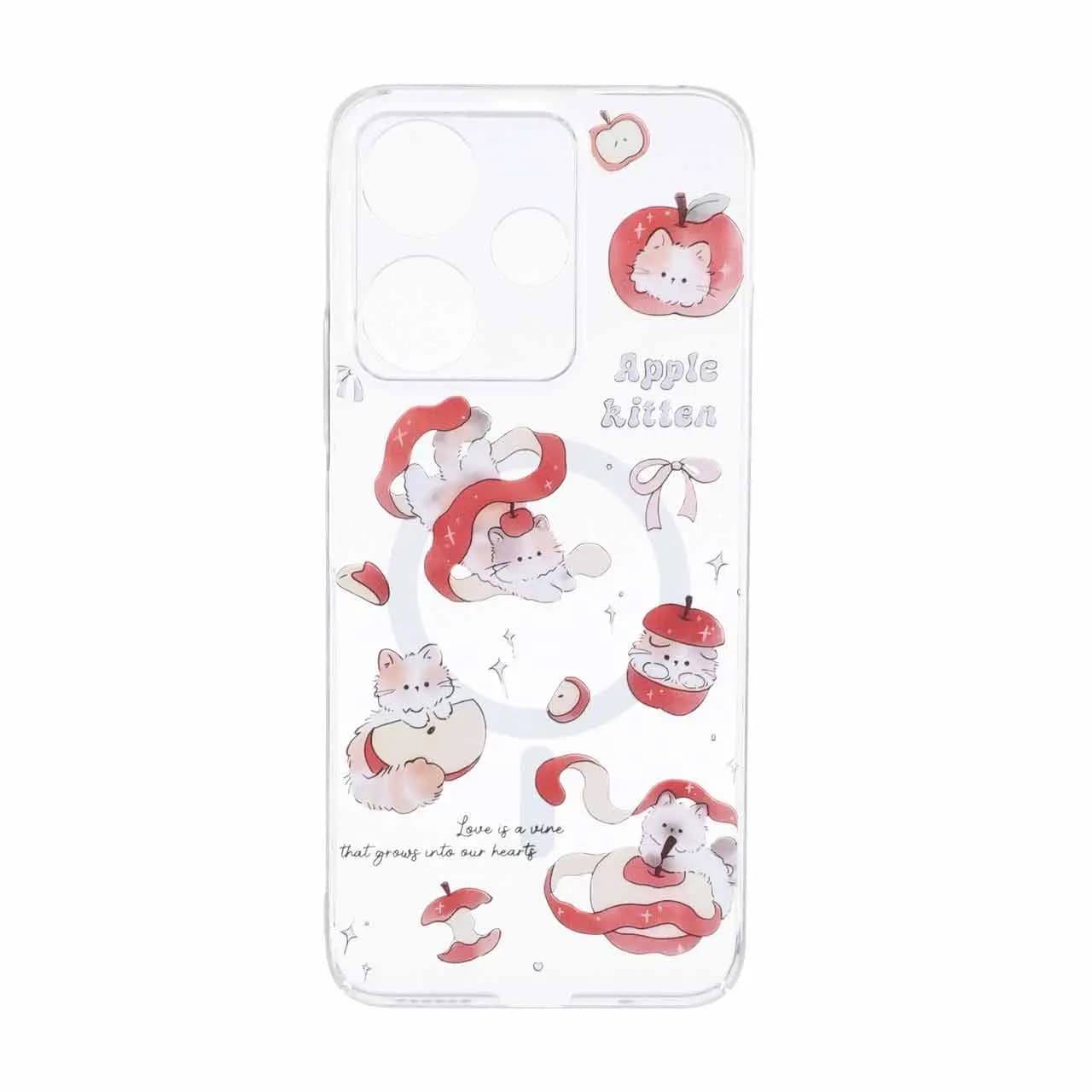 قاب Cute کریستالی طرح مگ سیف محافظ لنزدار Xiaomi Redmi 13X / Redmi 13 4G / Poco M6 4G – کد 2