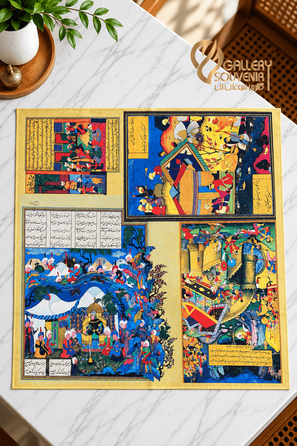 رومیزی مربع آستردار مینیاطور سایز ۱۰۰