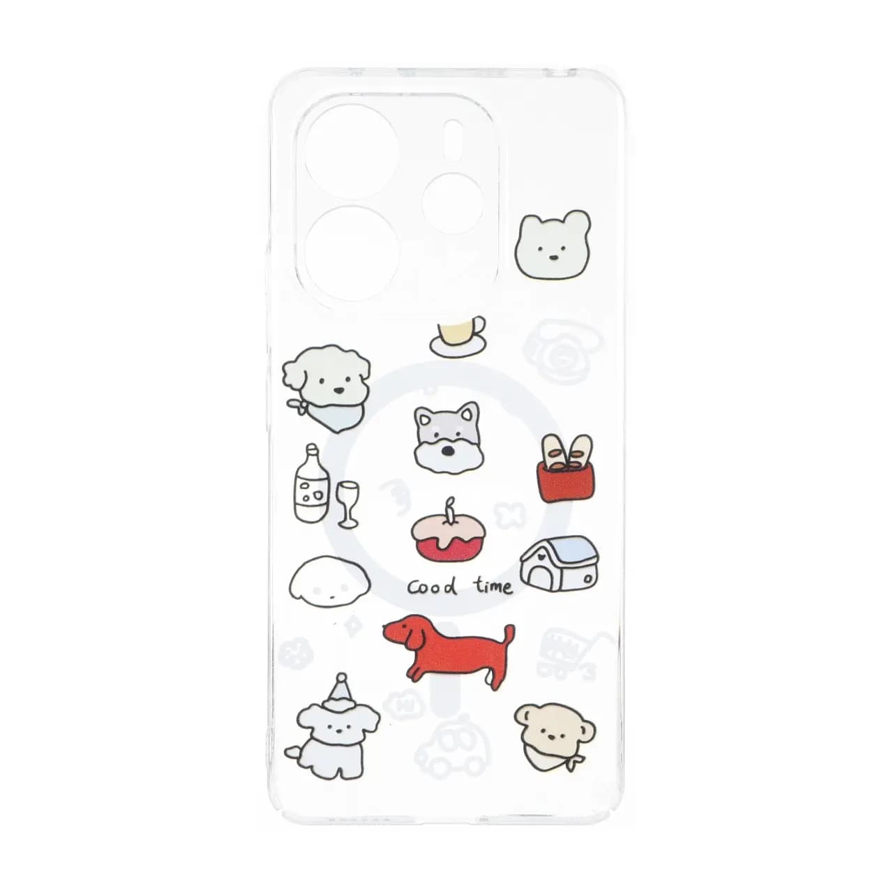 قاب Cute کریستالی طرح مگ سیف محافظ لنزدار Xiaomi Redmi Note 14 4G – کد 82