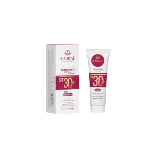 کرم ضدآفتاب ضدلک بی‌رنگ ایلابرت ilabrat Invisible Sunscreen +SPF30 40ml