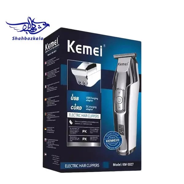 ماشین اصلاح خط‌زن کیمی (Kemei) مدل KM-5027A با نمایشگر دیجیتال و ۲۷۰ دقیقه کارکرد اورجینال (عمده و تک) — تصویر ۸