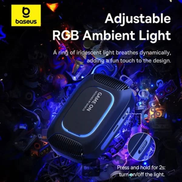 شارژر رومیزی 15 وات بیسوس مدل 15W Wireless Charger Magnetic Phone Cooler — تصویر ۷