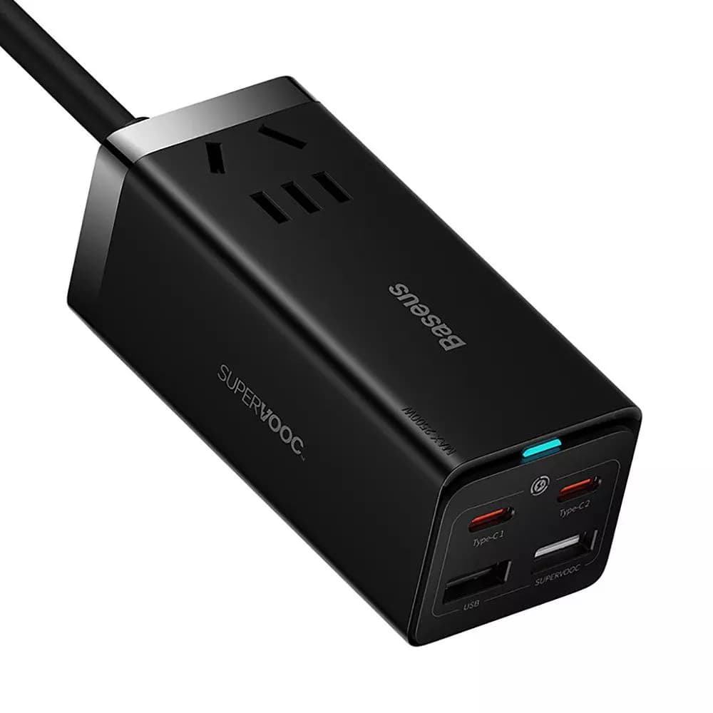 شارژر رومیزی باسئوس مدل Power Combo 65W به همراه کابل USB-C — تصویر ۲