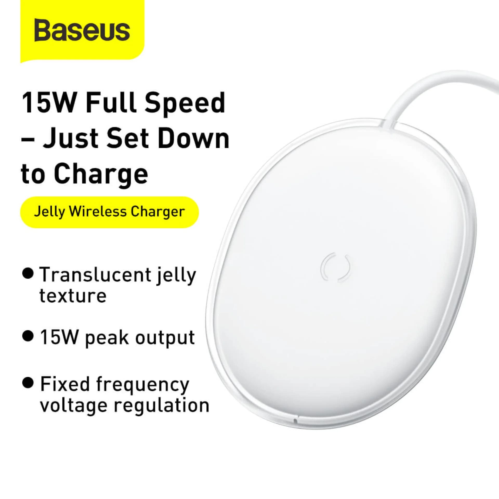 شارژر بی سیم باسئوس مدل Jelly Wireless Charger 15W — تصویر ۷