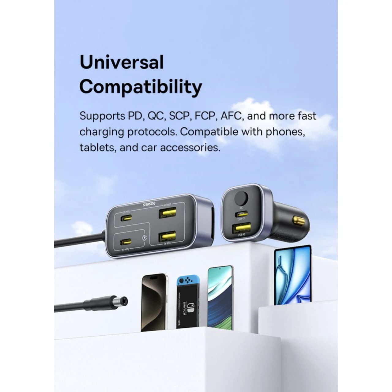 شارژر فندکی 110 وات 6 پورت بیسوس مدل BackseatPal L1 — تصویر ۴