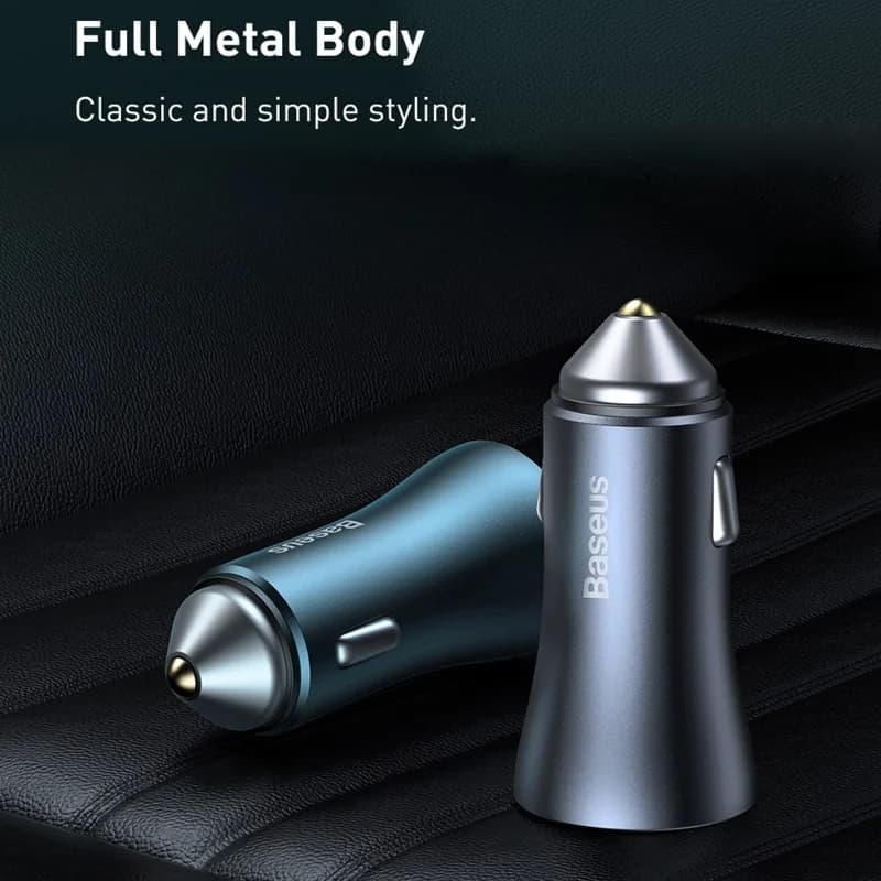 شارژر فندکی باسئوس مدل TZCCJD-40W به همراه کابل تبدیل USB-C — تصویر ۸