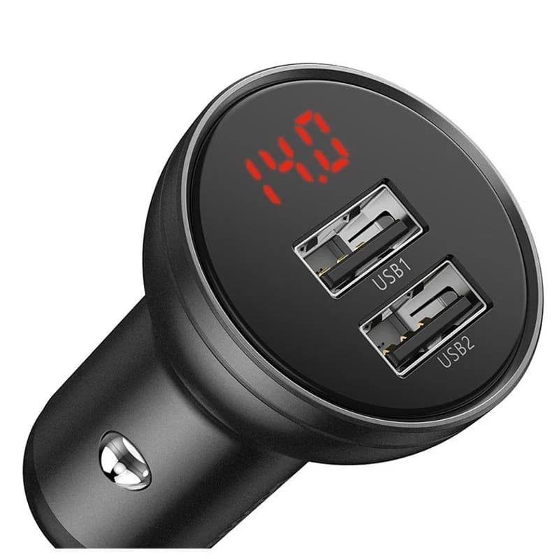 شارژر فندکی باسئوس مدل Car Charger Suit-24W به همراه کابل تبدیل microUSB/ USB-C / لایتنینگ — تصویر ۷