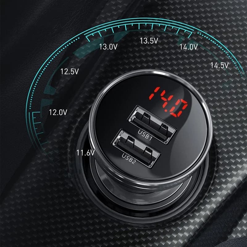 شارژر فندکی باسئوس مدل Car Charger Suit-24W به همراه کابل تبدیل microUSB/ USB-C / لایتنینگ — تصویر ۸