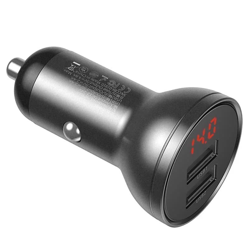 شارژر فندکی باسئوس مدل Car Charger Suit-24W به همراه کابل تبدیل microUSB/ USB-C / لایتنینگ — تصویر ۶