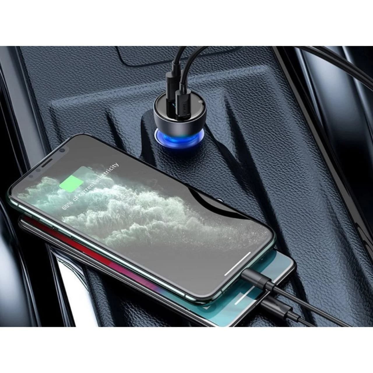 شارژر فندکی 65 وات باسئوس مدل Dual Quick Charger-65W — تصویر ۶