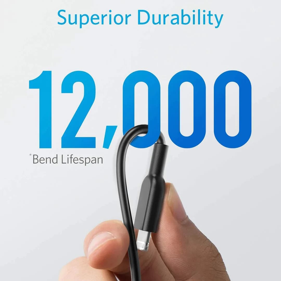 کابل تبدیل USB به لایتنینگ انکر مدل A8433 PowerLine II طول 1.8 متر — تصویر ۷