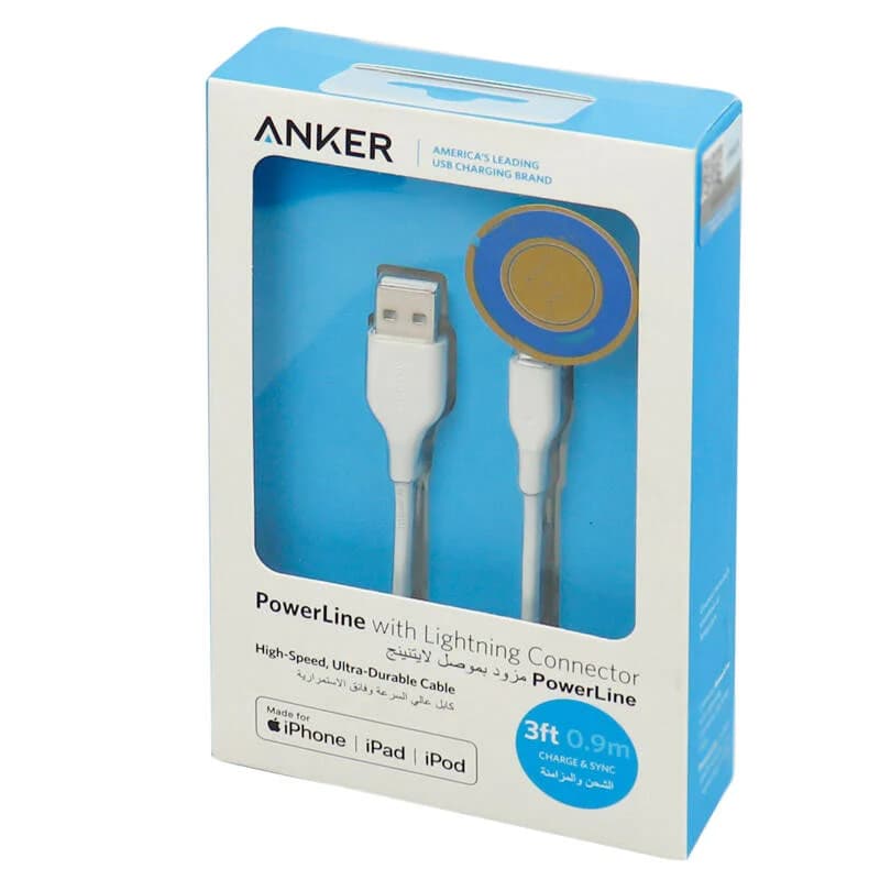 کابل تبدیل USB به لایتنینگ انکر مدل A8111H21 طول 0.9 متر — تصویر ۳
