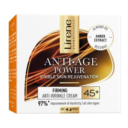 کرم ضد چروک و سفت کننده لیرن مدل Anti Age Power 45+ حجم 50 میل