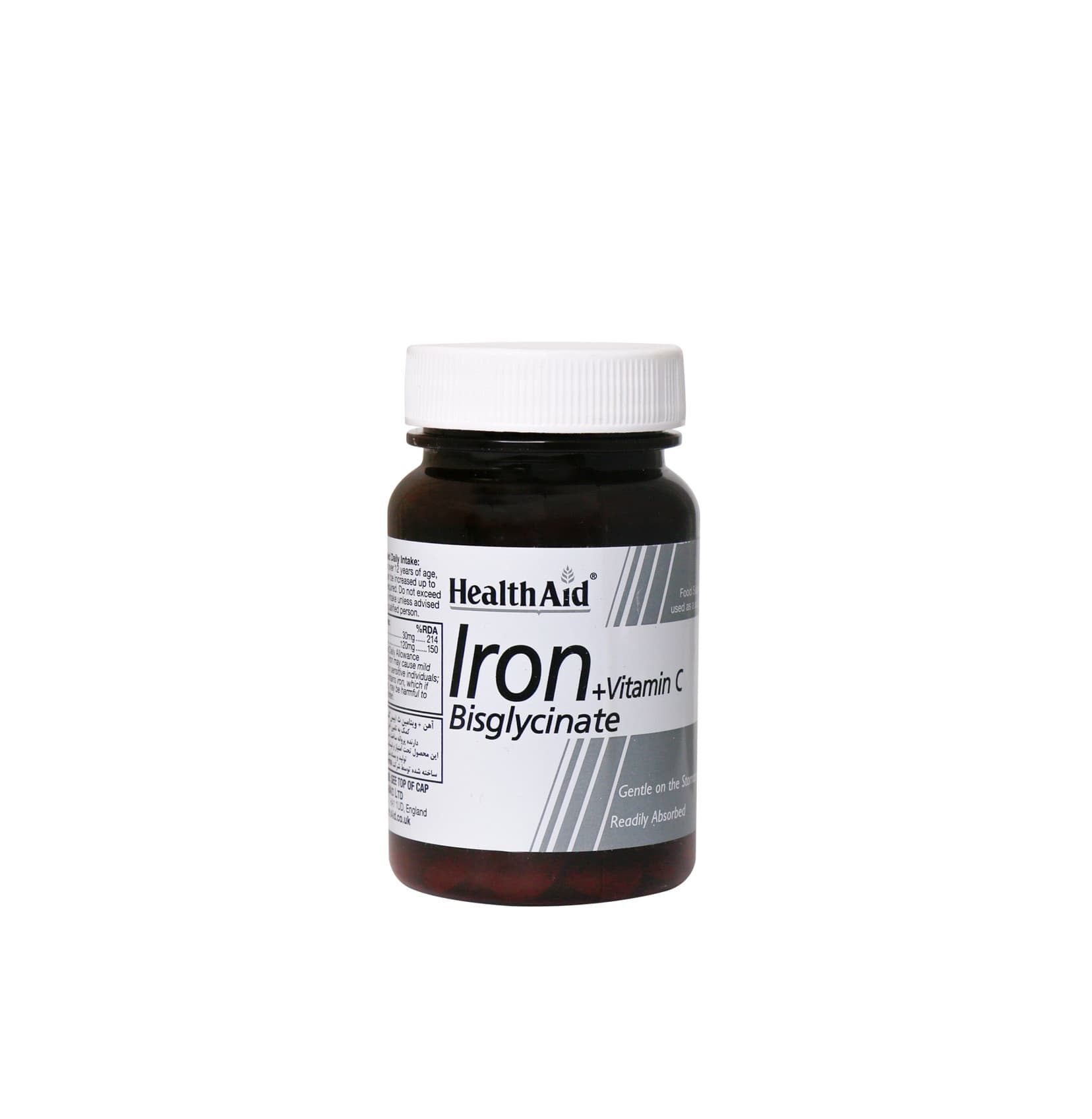 قرص آیرون بیس گلیسینات هلث اید | Health Aid Iron Bisglycinate — تصویر ۳