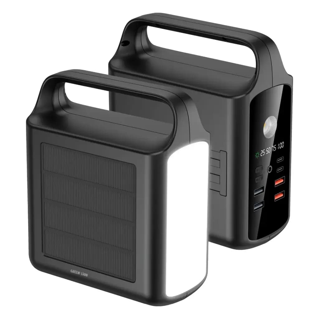 پاوربانک خورشیدی گرین لاین مدل Green Lion Solar Xtreme Power Bank Black