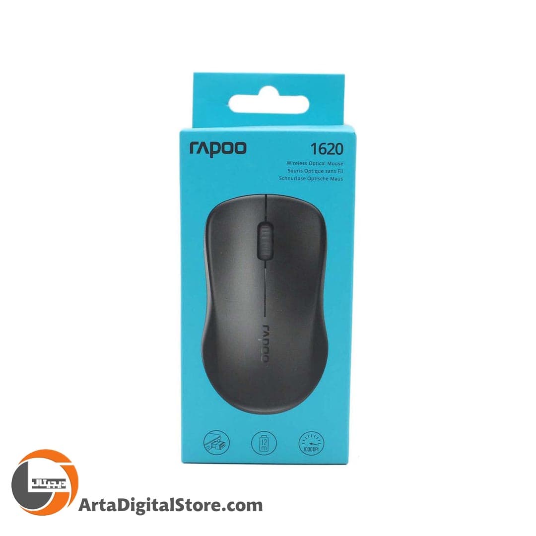 موس بی سیم رپو Rapoo 1620 Wireless Mouse black — تصویر ۲