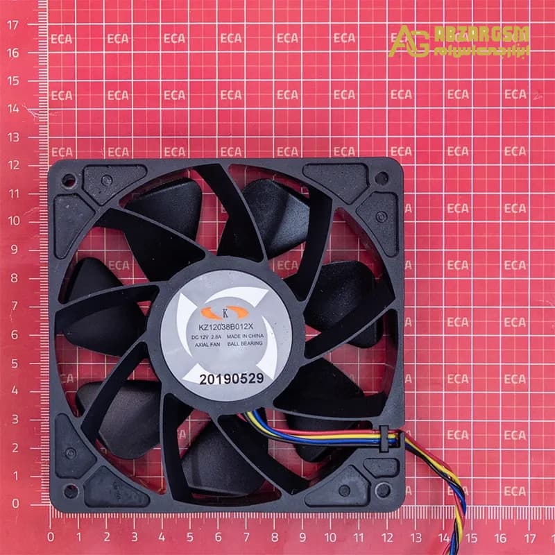 جت فن 12V-2.8A سایز 12x12x3.8cm مارک K-FAN مدل KZ12038B012X — تصویر ۴