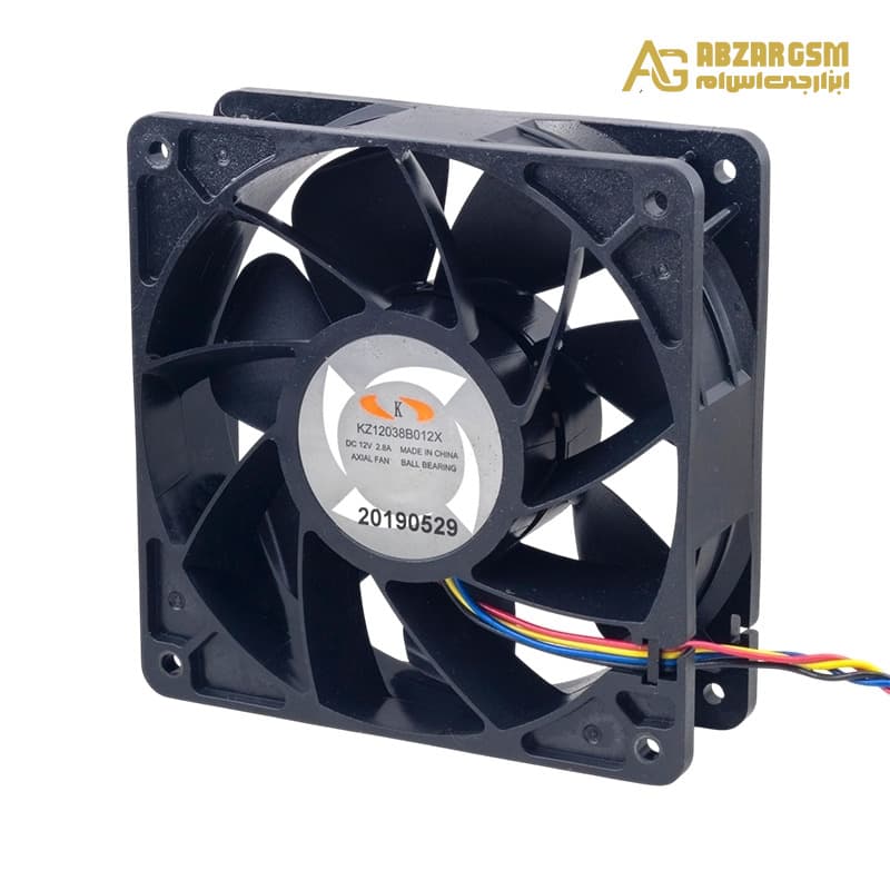 جت فن 12V-2.8A سایز 12x12x3.8cm مارک K-FAN مدل KZ12038B012X