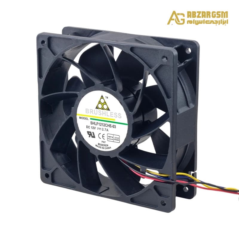 جت فن 12V-2.7A سایز 12x12x3.8cm مدل SHLF1212CHE
