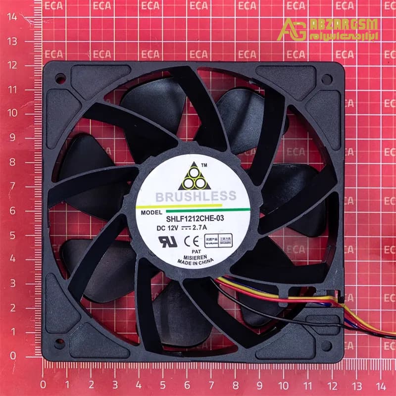 جت فن 12V-2.7A سایز 12x12x3.8cm مدل SHLF1212CHE — تصویر ۴