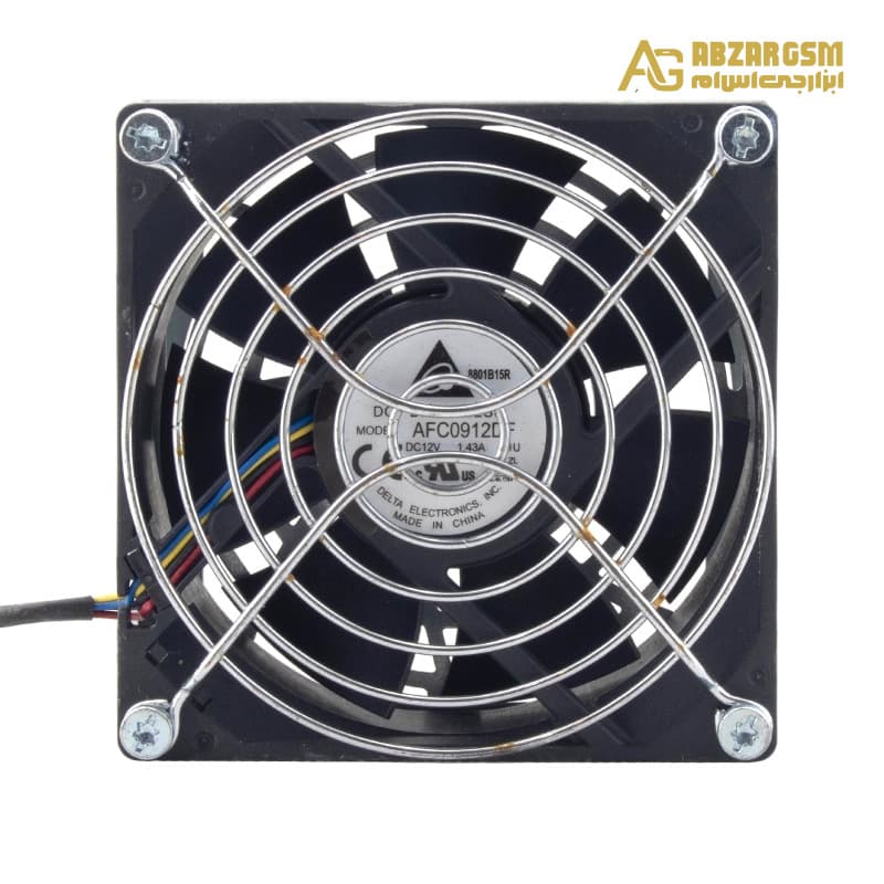 جت فن 12V-1.43A سایز 9.2×9.2×3.2cm با محافظ فلزی مارک DELTA ELECTRONICS مدل AFC0912DF — تصویر ۲