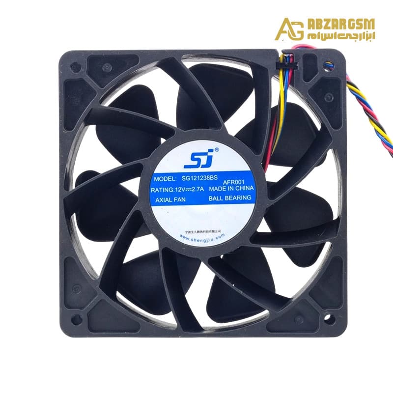 جت فن 12V-2.7A سایز 12x12x3.8cm مارک SJ مدل SG121238BS — تصویر ۲
