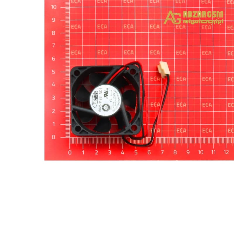 فن 12V دو سیمه سایز 5×5 ضخامت 2.5cm مارک T&T مدل 5025H12B — تصویر ۳