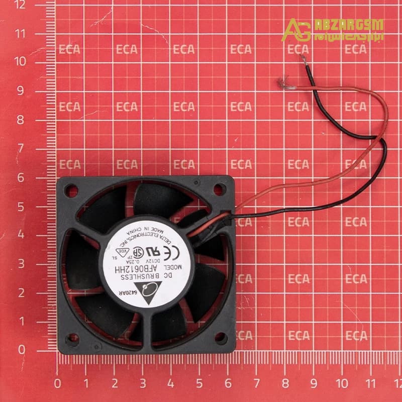 فن براشلس 12V سایز 6X6X2.5cm مدل AFB0612 سری H مارک DELTA ELECTRONICS — تصویر ۵