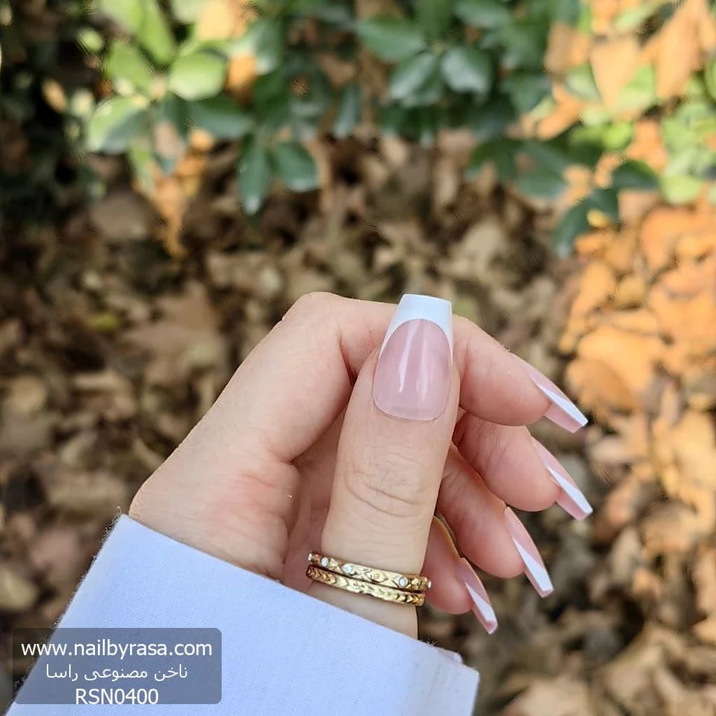 Rasa Doğal Tırnak Rengi French Takma Tırnak RSN0400