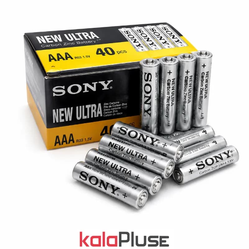 باتری نیم قلمی SONY مدل R03 بسته 4 عددی