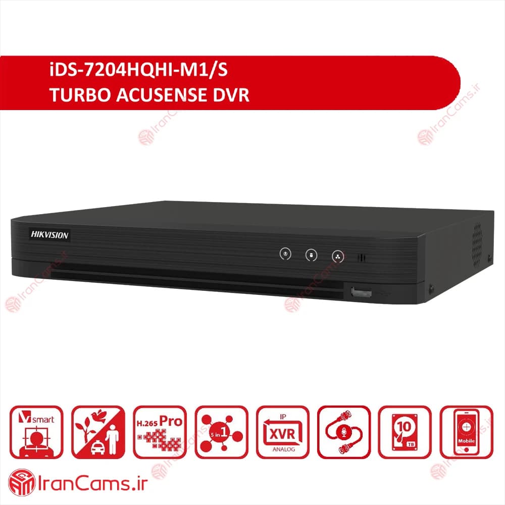 دستگاه دی وی آر 4 کانال هایک ویژن iDS-7204HGHI-M1-S — تصویر ۲