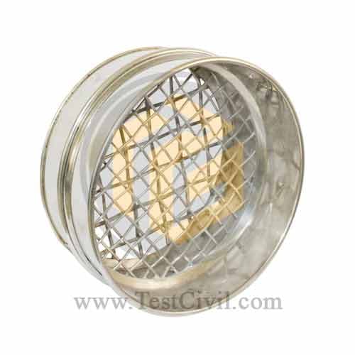 الک آزمایشگاهی استیل 8 اینچ و توری استیل مش 140