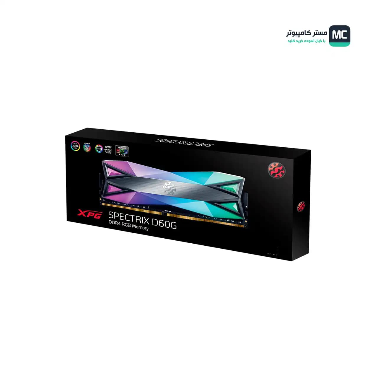 رم ای دیتا سری XPG SPECTRIX D60G 8GB DDR4 3600 CL18 (درحدنو) — تصویر ۳