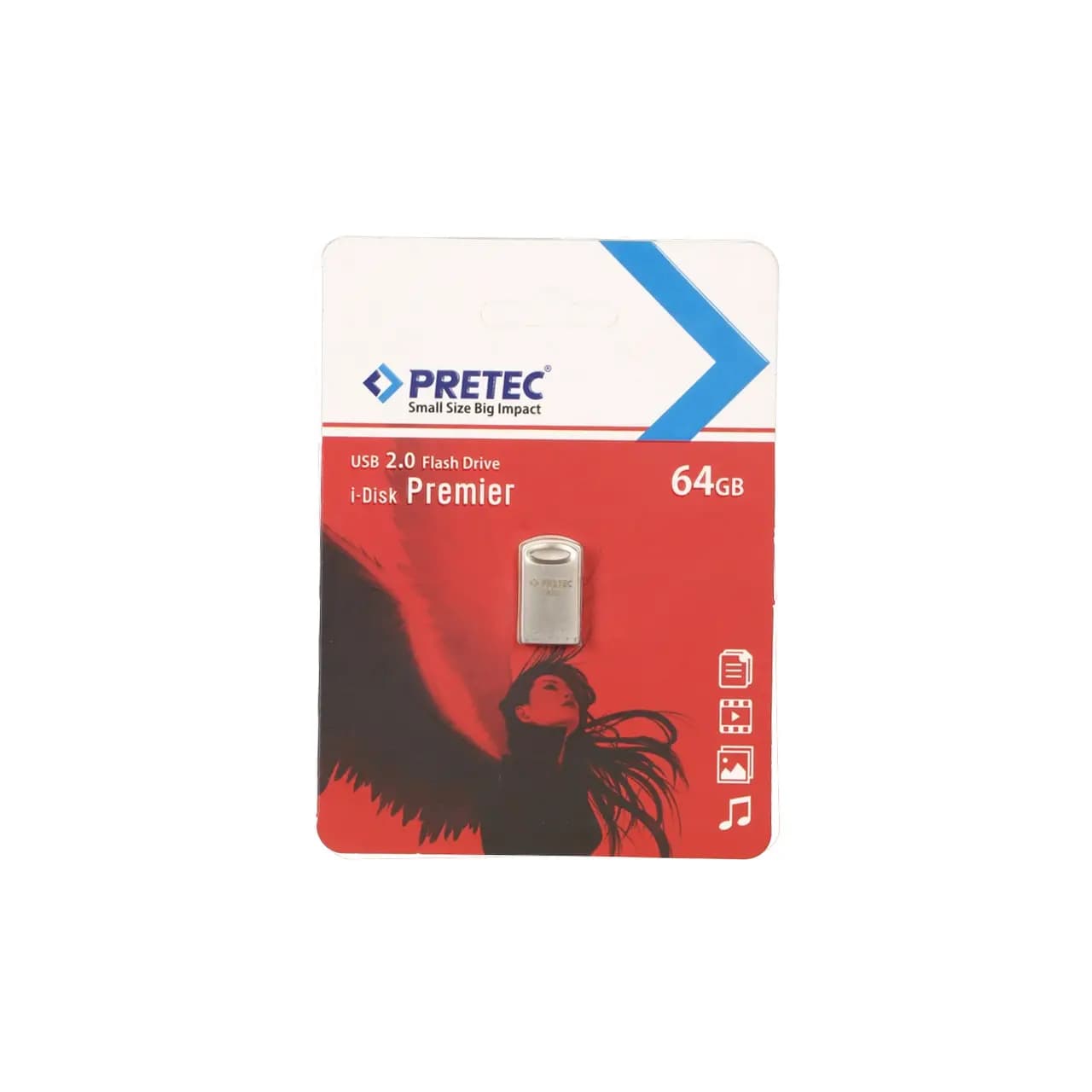 فلش مموری Pretec USB2.0 مدل Elite E02 ظرفیت 64GB – نقره ای (گارانتی فراگامان)