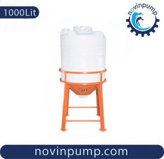 منبع ذخیره آب 1000 لیتری قیفی (زوک) با پایه سه لایه آنتی باکتریال هیدروفوب