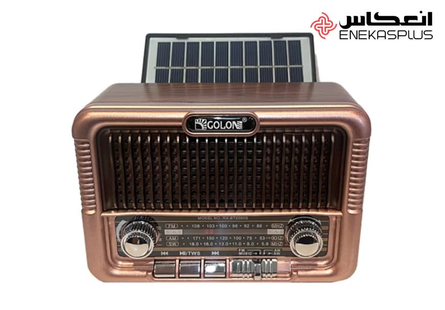 رادیو اسپیکر کلاسیک گولون مدل RX-BT6061S خورشیدی — تصویر ۶