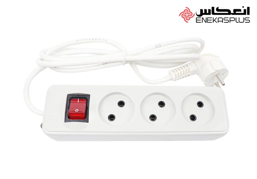 رابط ۳ خانه بدون ارت پارت مدل شهاب با کابل ۱۸۰ سانتی‌متر