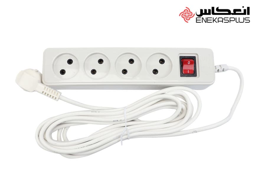 رابط ۴ خانه بدون ارت پارت مدل شهاب با کابل ۵ متر