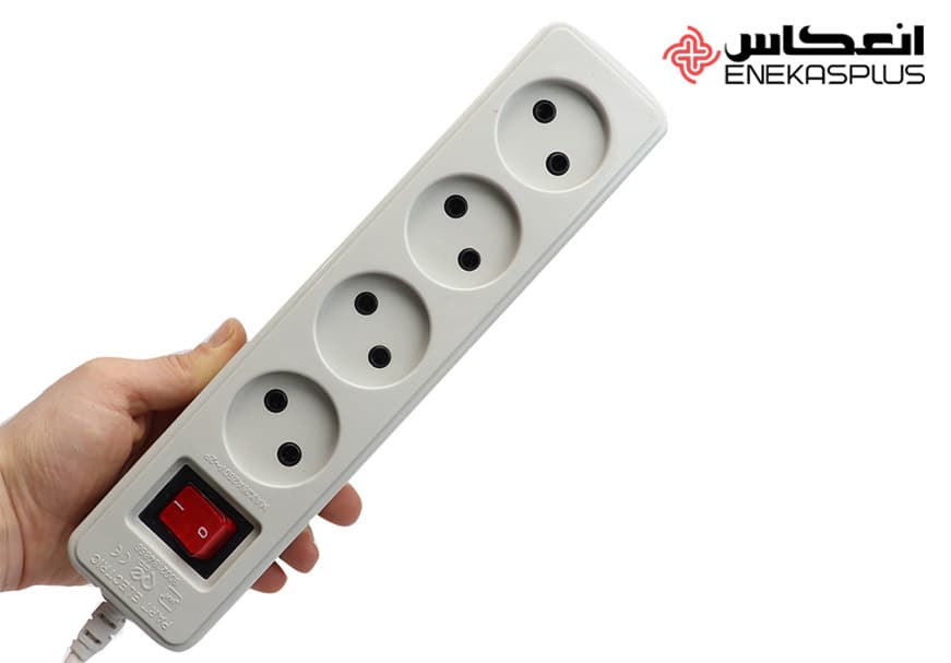 رابط ۴ خانه بدون ارت پارت مدل شهاب با کابل ۱۸۰ سانتیمتر — تصویر ۳