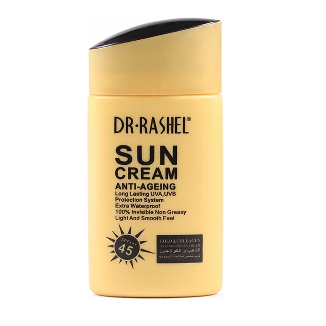 کرم ضد آفتاب Anti Ageing دکتر راشل dr rashel sun cream spf75 anti ageingمناسب برای انواع پوست حجم 80 میلی‌لیتر
