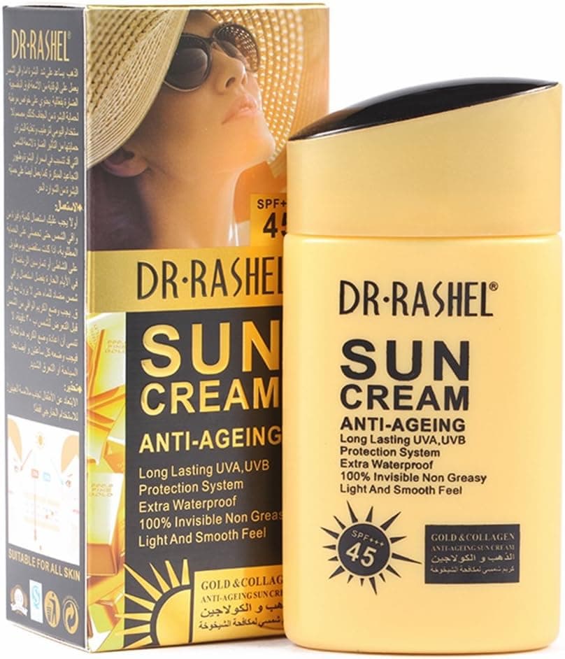 کرم ضد آفتاب Anti Ageing دکتر راشل dr rashel sun cream spf75 anti ageingمناسب برای انواع پوست حجم 80 میلی‌لیتر — تصویر ۲