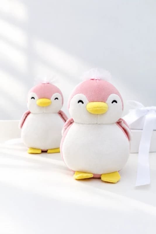 عروسک عروسک پنگوئن عروس صورتی Miniso وارداتی مینورا تویزجدید