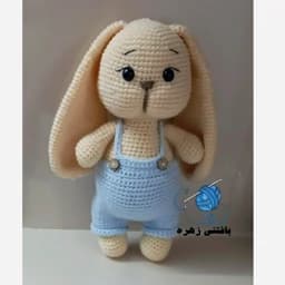 عروسک بافتنی خرگوش.عروسک خرگوش.خرگوش گوش دراز — تصویر ۲