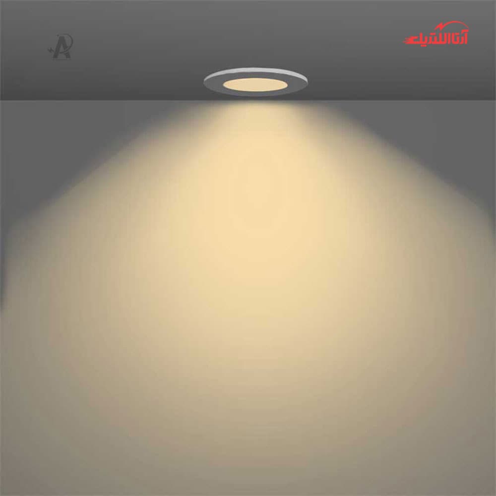 چراغ سقفی توکار 7 وات SMD دانلایت شعاع مدل SH‑2020‑DOB‑7W — تصویر ۳