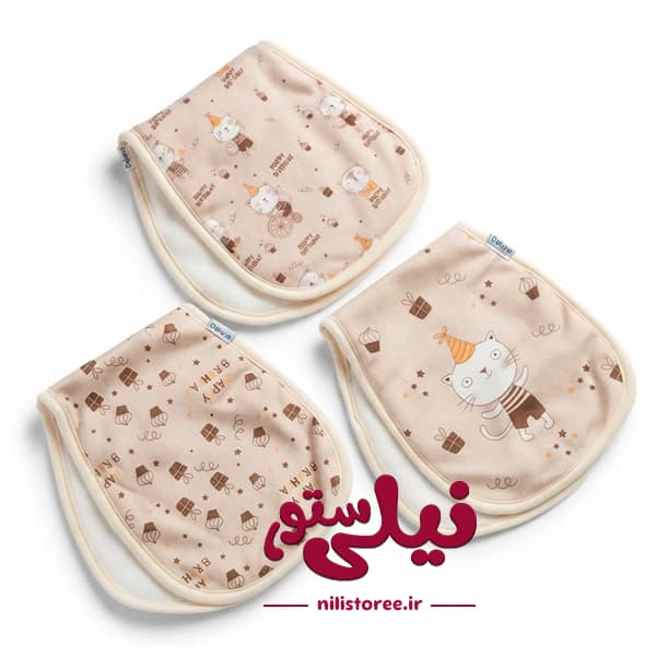آروغ گیر 3 عددی نوزاد طرح گربه برند دولانو dolano — تصویر ۲